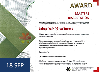 Premio a la Mejor Tesis de Maestría y Doctorado para el TecNM Orizaba 